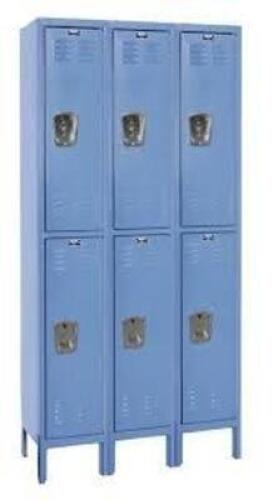 DESCRIPTION: (1) SET OF PREMIUM LOCKERSBRAND/MODEL: HALLOWELLINFORMATION: GRAY, STEELSIZE: 3 WIDE, 2 TIER, 18" X 36" X 78"RETAIL$: $745.00 EAQTY: 1