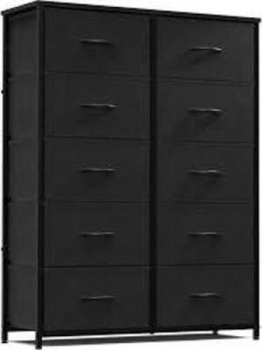 DESCRIPTION: (1) DRESSER ORGANIZERBRAND/MODEL: MYDEPOT #CAB-10BC-BKINFORMATION: BLACK, FABRIC DRAWERSSIZE:&nbsp;31.50 x 11.81 x 45.67 InchesRETAIL$: $86.99 EAQTY: 1