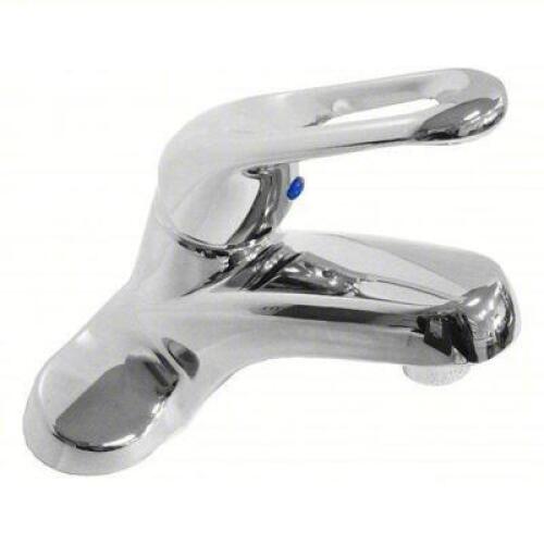 DESCRIPTION: (2) LOW ARC BATHROOM FAUCET BRAND/MODEL: DOMINION FAUCETS #31XJ40 INFORMATION: CHROME FINISH, DIE CAST ZINC, SILVER RETAIL$: $39.90 EA QT