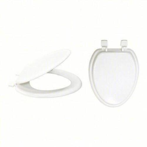 DESCRIPTION: (6) ELONGATED TOILET SEAT BRAND/MODEL: EZ-FLO #447N10 INFORMATION: WHITE SIZE: 1.5 SEAT HT RETAIL$: $15.89 EA QTY: 6