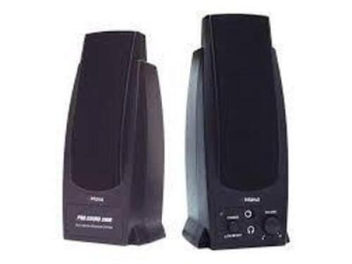 DESCRIPTION: (1) SET OF MULTIMEDIA SPEAKERS BRAND/MODEL: INLAND PRO SOUND 2000 RETAIL$: $30.00 EA QTY: 1