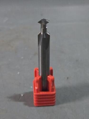DESCRIPTION: (2) SOLID CARBIDE 60 DEG DOUBLE ANGLE MILLING CUTTER BRAND/MODEL: ACCUPRO 31636533 SIZE: 1/4" DIA 0.074" CUT WIDTH RETAIL$: $99.54 QTY: 2