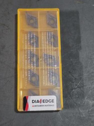 DESCRIPTION: (40) CARBIDE TURNING INSERTS BRAND/MODEL: MITSUBISHI DCGT11T308-MJ VP10RT RETAIL$: $479.10 QTY: 40