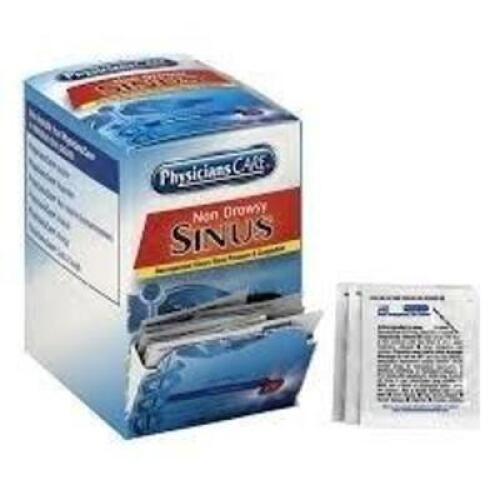 DESCRIPTION: (4) BOXES OF (50) TABLETS OF NON DROWSY SINUS MEDICATION BRAND/MODEL: PHYSICIANS CARE RETAIL$: $46.00 EA QTY: 4