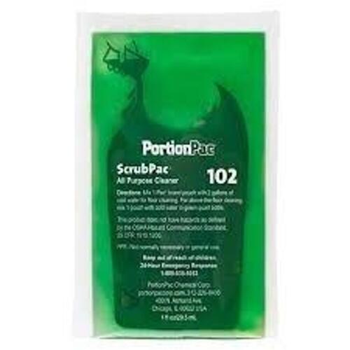 DESCRIPTION: (1) BOX OF (30) SCRUBPAC ALL PURPOSE CLEANER BRAND/MODEL: PORTIONPAC 102 SIZE: 1 OZ QTY: 1