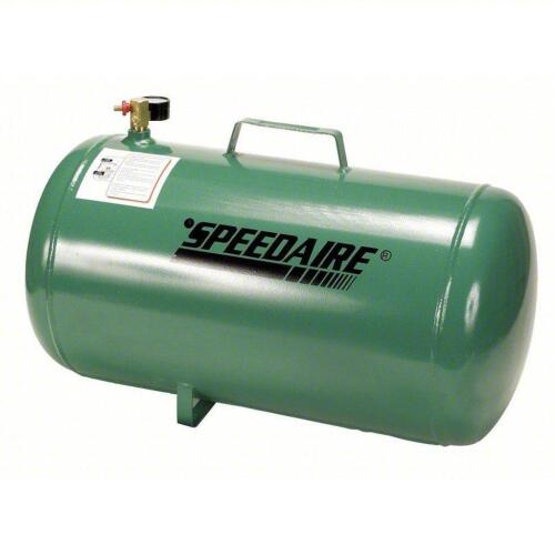 DESCRIPTION: (1) PORTABLE AIR TANK BRAND/MODEL: SPEEDAIRE/2TWC3 INFORMATION: 140 PSI MAX OP PRESSURE RETAIL$: $462.78 SIZE: 13 GALLON