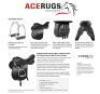 BLACK LEATHER SHOW JUMPING ENGLISH SADDLE PACKAGE - 4