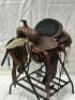 PREMIUM WESTERN LEATHER ROPING RANCH WORK HORSE SADDLE TACK - 2