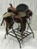 PREMIUM WESTERN LEATHER ROPING RANCH WORK HORSE SADDLE TACK - 3
