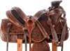 PREMIUM WESTERN LEATHER ROPING RANCH WORK HORSE SADDLE TACK - 4