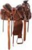 PREMIUM WESTERN LEATHER ROPING RANCH WORK HORSE SADDLE TACK - 5