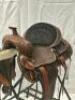 PREMIUM WESTERN LEATHER ROPING RANCH WORK HORSE SADDLE TACK - 9