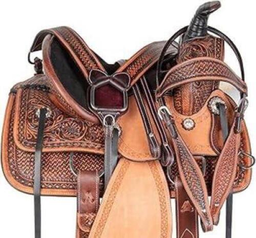 PREMIUM LEATHER WESTERN BARREL RACING SADDLE