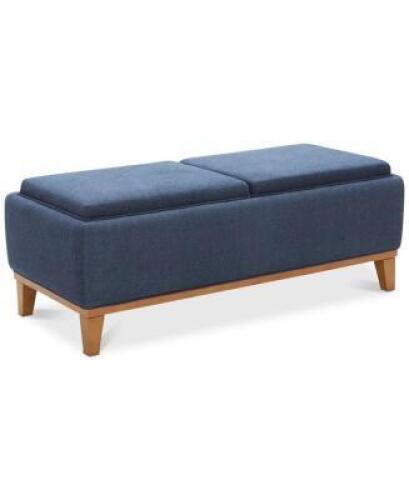 JOLLENE FABRIC COCKTAIL OTTOMAN WITH REVERSIBLE TOP