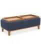 JOLLENE FABRIC COCKTAIL OTTOMAN WITH REVERSIBLE TOP - 2
