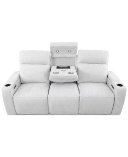 GREYMEL 84" ZERO GRAVITY FABRIC SOFA WITH POWER HEADRESTS