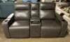GREYMEL 74" ZERO GRAVITY LEATHER LOVESEAT WITH CONSOLE AND POWER HEADRESTS - 2