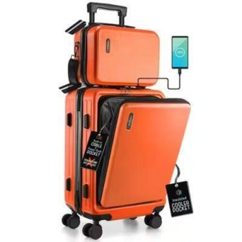 2PC HARD LUGGAGE SET ORANGE