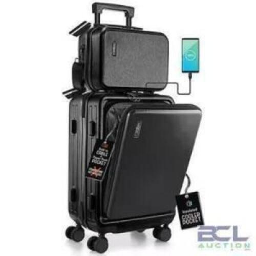 2PC HARD LUGGAGE SET BLACK