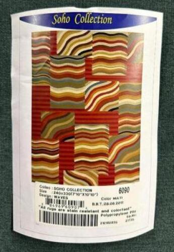 WAVES MULTI COLOR AREA RUG