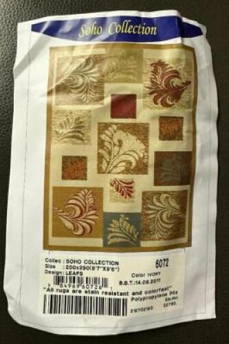 LEAFS IVORY AREA RUG