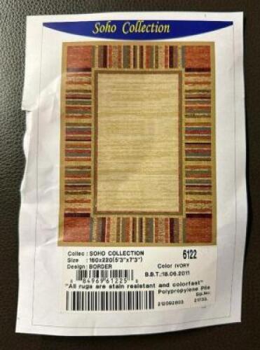 BORDER IVORY AREA RUG