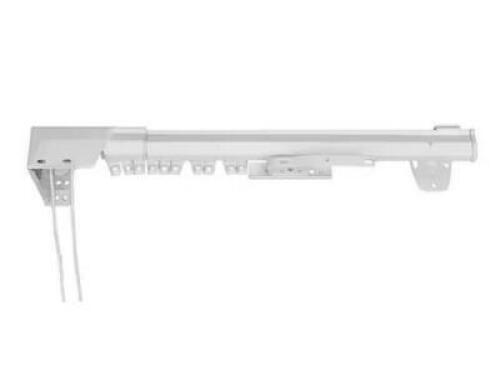 HEAVY DUTY 84 IN. - 156 IN. TRAVERSE CURTAIN ROD IN WHITE