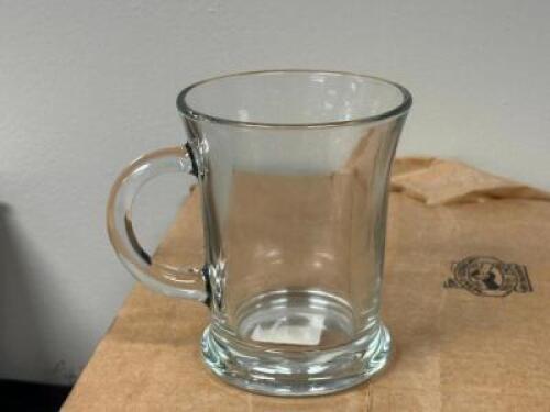 (6) - GLASS COFFEE MUGS