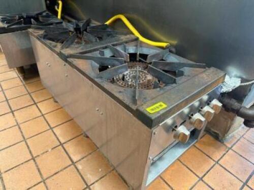 DOUBLE BURNER HEAVY DUTY STOCK POT RANGE