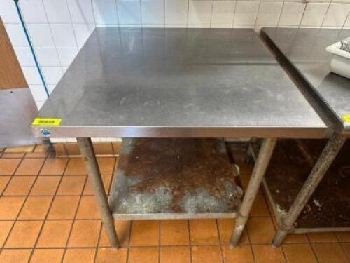 30" X 30" STAINLESS TABLE.