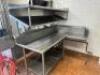 72" X 50" L SHAPED STAINLESS CLEAN TABLE W/ RISER. COMES WITH HATCO HOT WATER BOOSTER