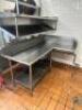 72" X 50" L SHAPED STAINLESS CLEAN TABLE W/ RISER. COMES WITH HATCO HOT WATER BOOSTER - 2