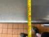 96" X 50" L SHAPED STAINLESS SOIL TABLE W/ RISER. W/ SINK AND SPRAY STATION - 6
