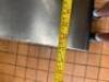 96" X 50" L SHAPED STAINLESS SOIL TABLE W/ RISER. W/ SINK AND SPRAY STATION - 7