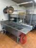 94" THREE WELL STAINLESS POT SINK W/ LEFT AND RIGHT DRY BOARDS.