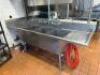 94" THREE WELL STAINLESS POT SINK W/ LEFT AND RIGHT DRY BOARDS. - 2