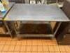 48" X 30" STAINLESS TABLE.