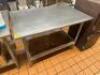 48" X 30" STAINLESS TABLE. - 2