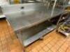 72" X 30" STAINLESS TABLE W/ 4" BACK SPLASH
