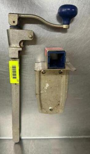 MOUNTED CAN OPENER W/ POST.