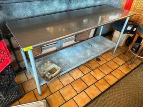 72" X 24" STAINLESS TABLE