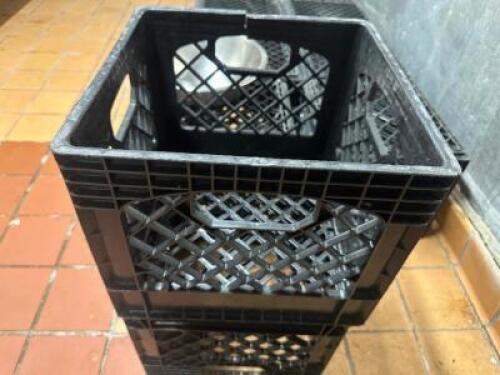 18 PLASTIC MILK CRATES