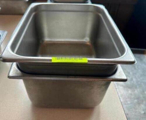 (2) HALF SIZE STAINLESS INSERTS