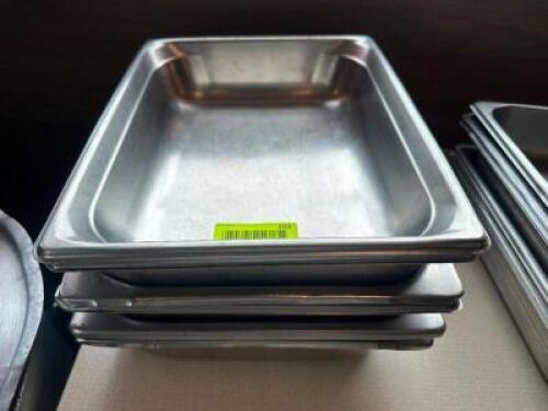 (6) HALF SIZE STAINLESS INSERTS