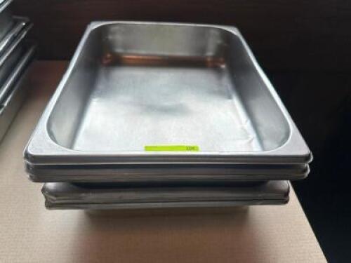 (4) HALF SIZE STAINLESS INSERTS