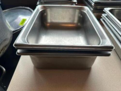 (4) HALF SIZE STAINLESS INSERTS