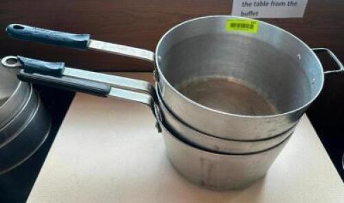 (3) 10" SAUCE POTS