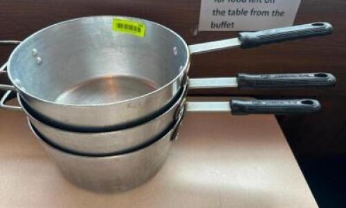 (3) 10" SAUCE POTS