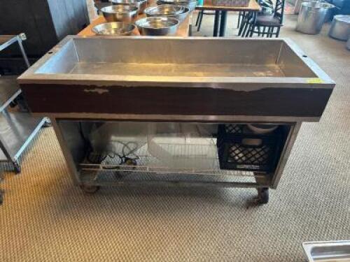 60" BUFFET COLD TABLE ON CASTERS.