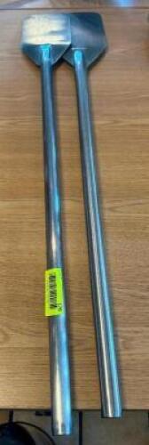 (2) LONG HANDLE STAINLESS KETTLE STIRRERS